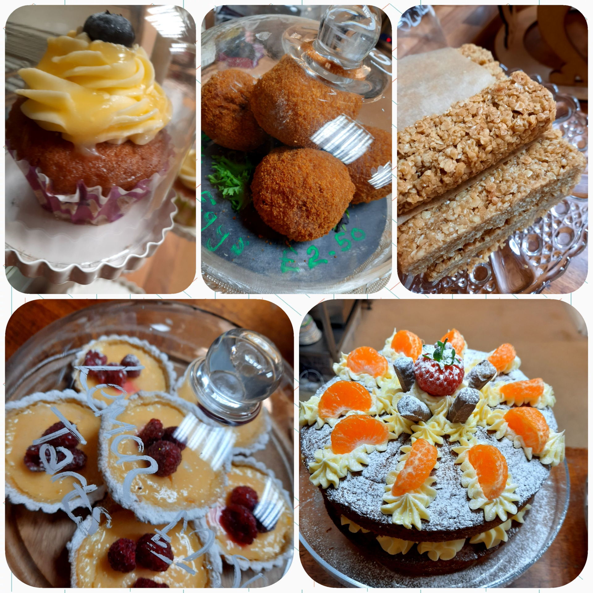 Selection of Cakes and Savory Snacks